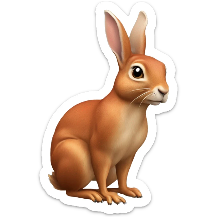 having the head of a rabbit, the body of a squirrel, the antlers of a deer, and the wings and occasionally the legs of a pheasant sticker