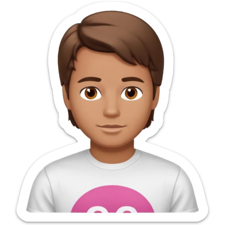 barbie merliah summers as a guy with brown har and brown eyes and tanned skin sticker