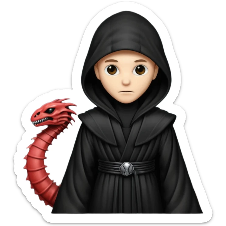 I need an emoji of a xenomorph from the alien franchise in a sith robe sticker