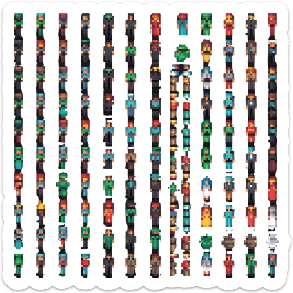 stylish professional pixel art male and female icons with modern fashion sticker