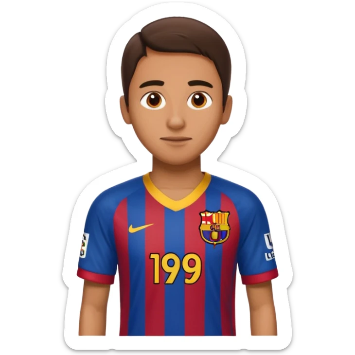 buat costum hanya pakaian barcelona nama punggung regina dan nomor punggung 19 sticker