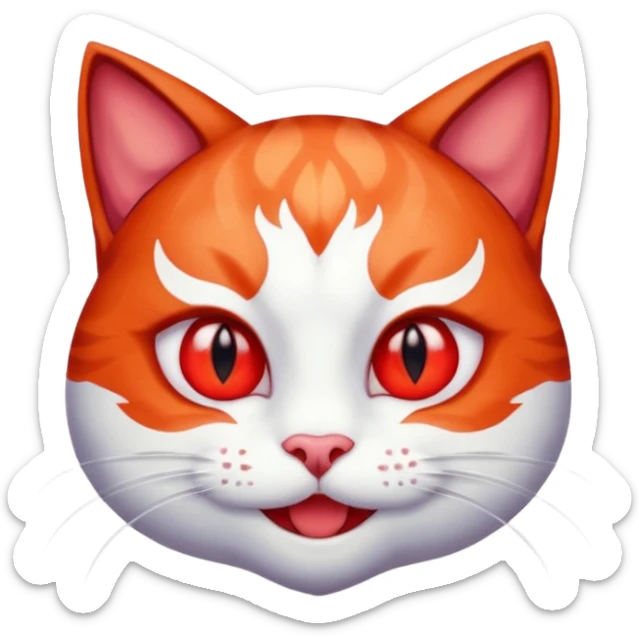 cat red eyes on her chest is the cutest person monster red and white in my opinion and she has a lot to do  sticker