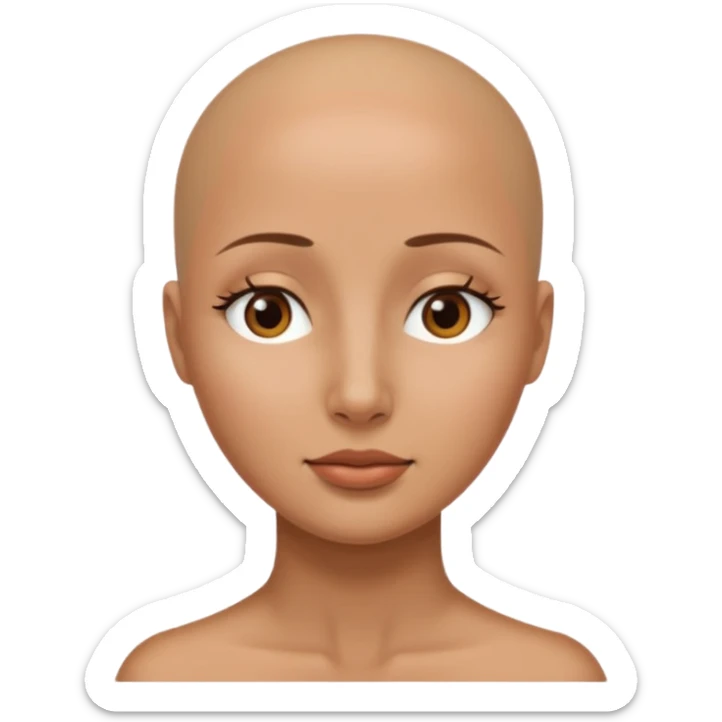 sugeneruok moters galva be akiu ir burnos be noses ir plauku sticker