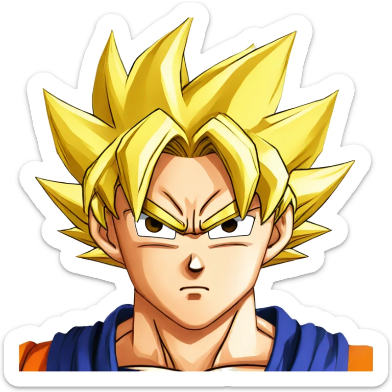 super serious ssjb goku dragon ball kakumei yellow  emojiemoji sticker