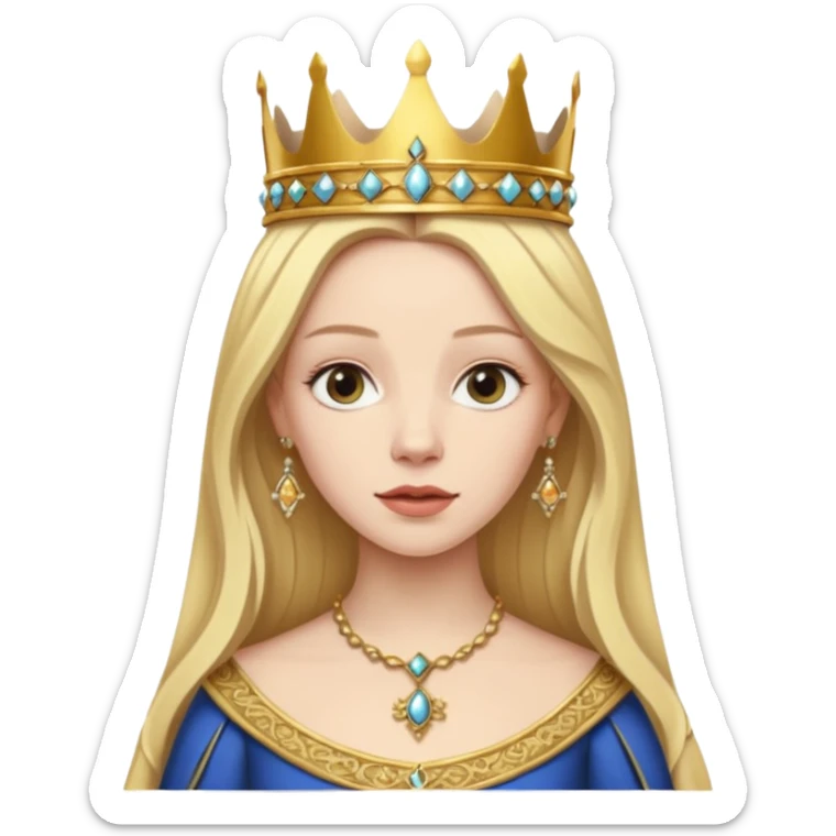 Elizabeth Woodville is the queen of York and looks like a blonde Rebecca Ferguson sticker
