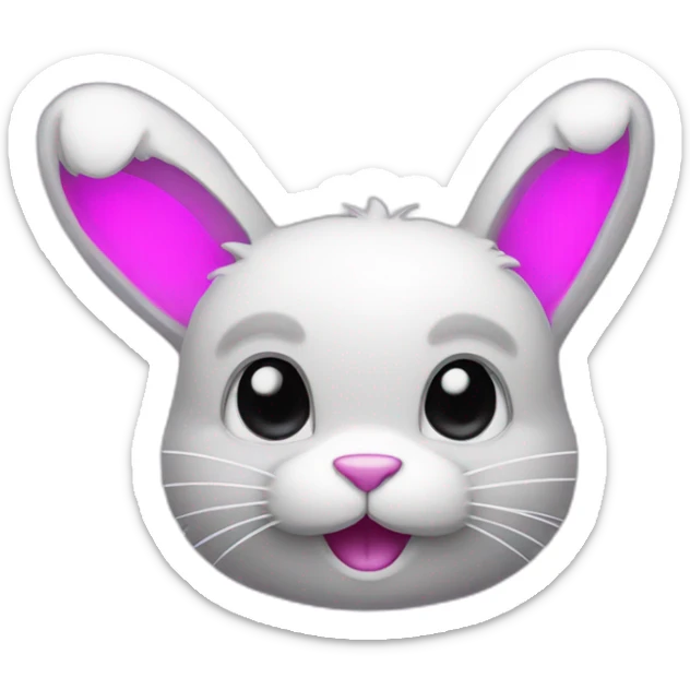 neon bunny sticker