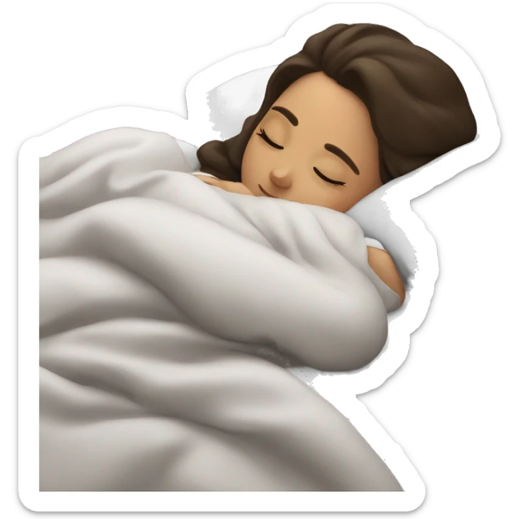Brunette girl sleeping sticker
