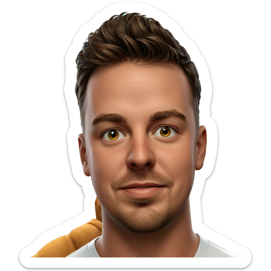 realistic portrait of a male sticker