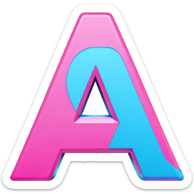 The letter A is designed in the Vape style (Vape theme) with dimensions of 512 by 512 sticker