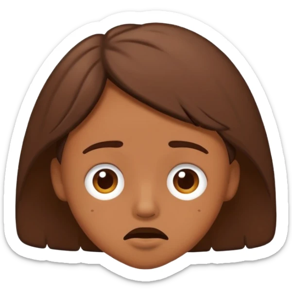 personita cansada o mareada, estilo doodle cute, persona de color  sticker