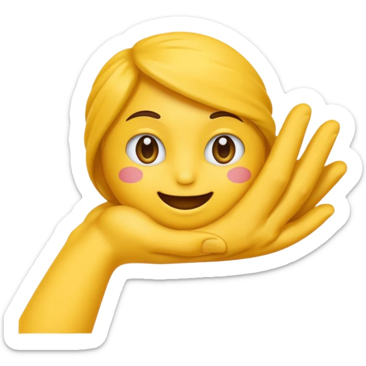 Un emoji qui ce frotte les mains et qui se lèche les babines avec un regard malicieux en coin sticker