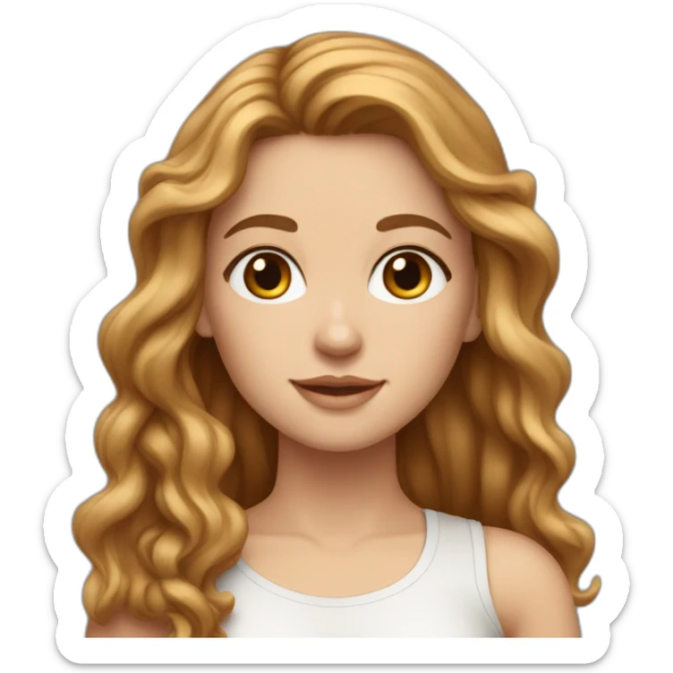 white-girl-with-long-wavy-brown-hair-wearing-crop-top sticker