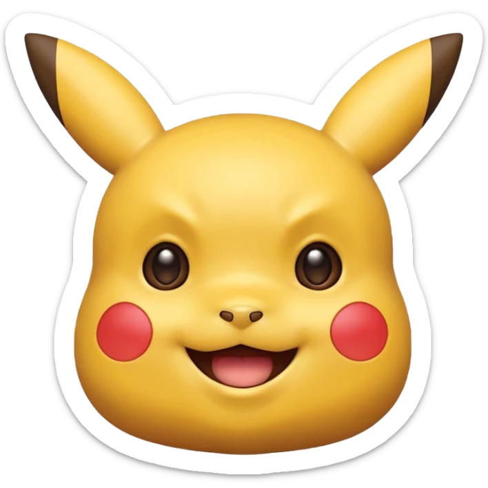 tete pikachu rire sticker