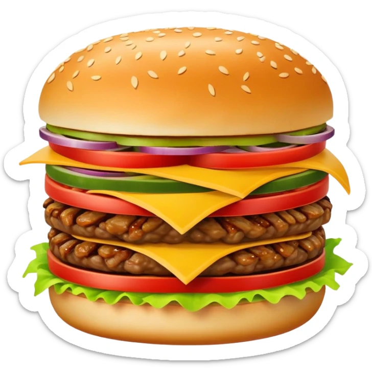 Xi'an Roujiamo Chinese hamburger with shredded meat, simplified emoji style with bold outlines and bright colors, cartoon style Shaanxi specialty in flatbread sticker