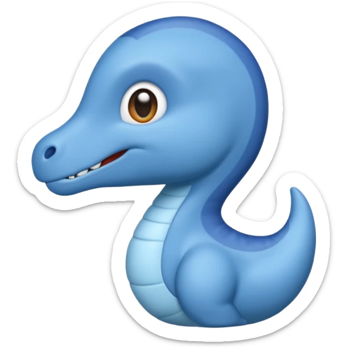 As un emoji de el dinosaurios ANQUILOSAURIO de perfil en color azul que sea bebe y tenga un efecto mas animado que sea mas animado y sin tantos picos  sticker