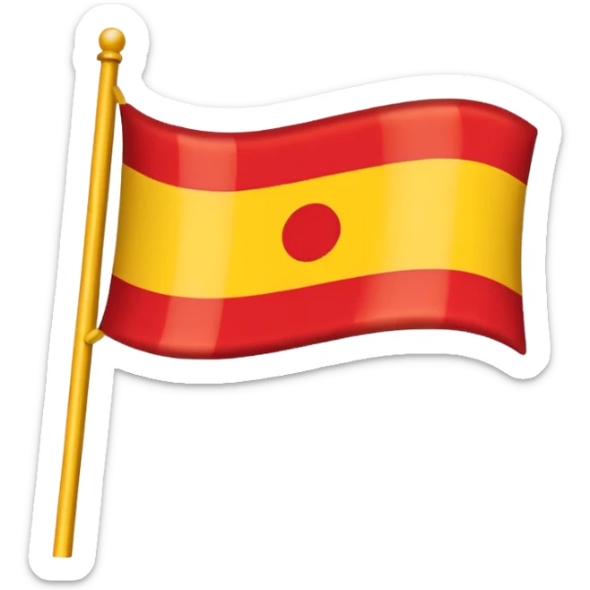  emoji of flag which includes 50% yellow strip top nd bottom 50%red flag like ukraine flag sticker