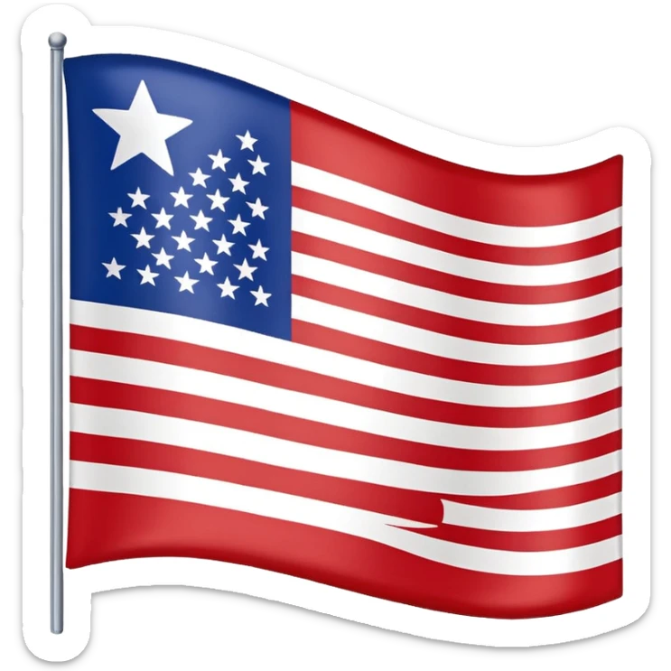 generate me a flag-emoji of the republic of rough and ready sticker