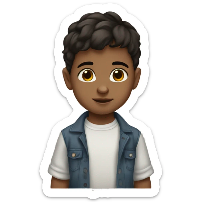 Baby boy, dark hair, brown eyes  sticker