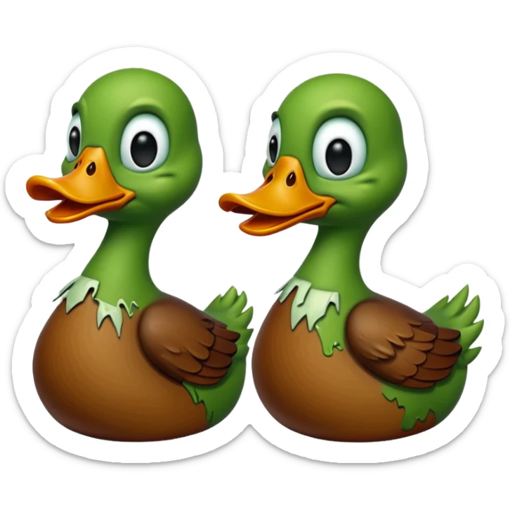 Zombie ducks sticker