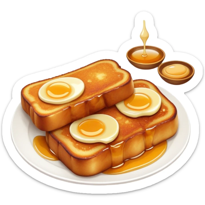 Torrijas Spanish Easter dessert toast soaked in milk and honey sticker