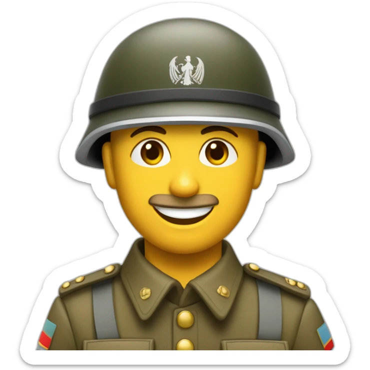 Un soldat allemand ayant son bras perpendiculaire en hauteur  sticker