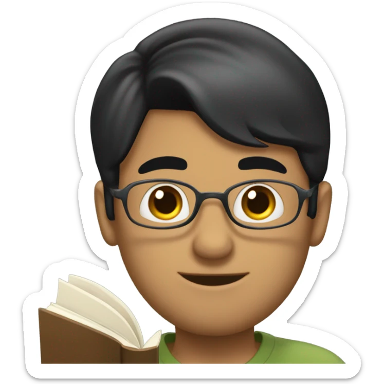 Guy with black hair olive skin reading a mortgage Brooker book  sticker