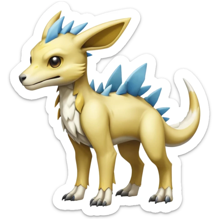 Manectric-Lucio-Cubone-Trico-Draco-Fakémon-hybrid-creature (full body), 4 legs sticker