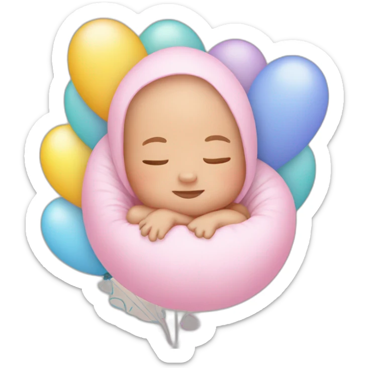 newborn balloons sticker
