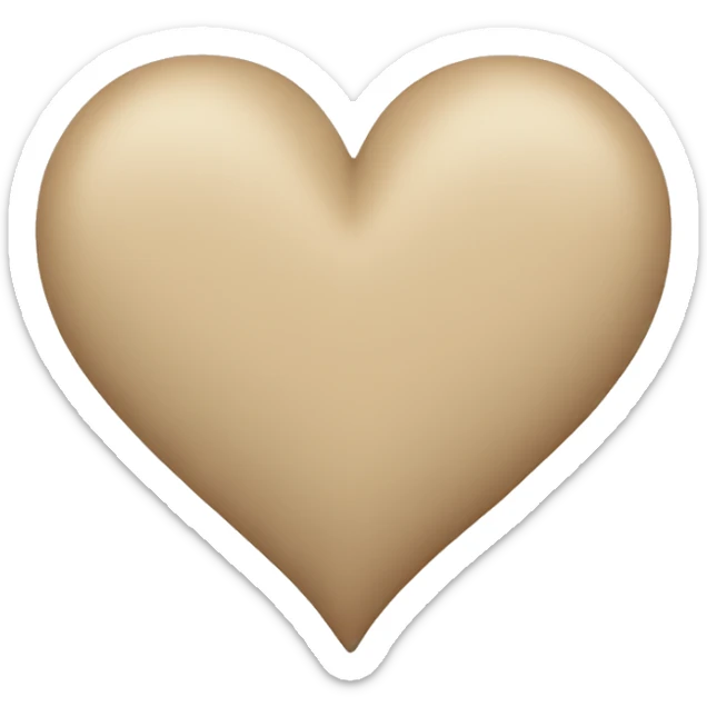 Beige heart sticker