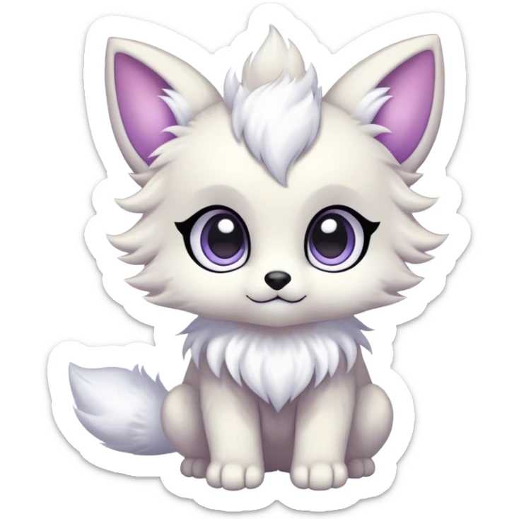Kawaii bright fantasy ethereal anthro fursona Fakemon sticker