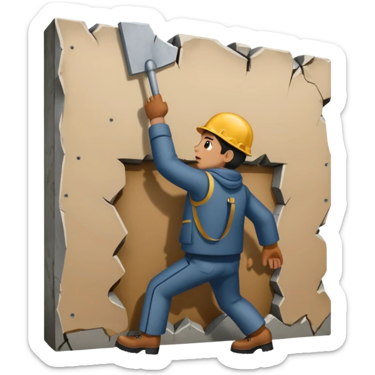 Una bandiera con una persona che abbatte il Murè che c’era a Berlino US e URSS sticker