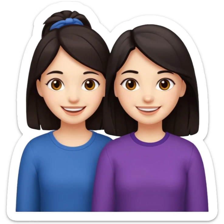 two--girls-best-friends-darkhair-darkhair sticker