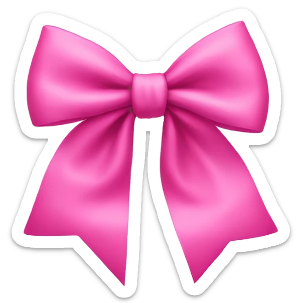Pink bow sticker