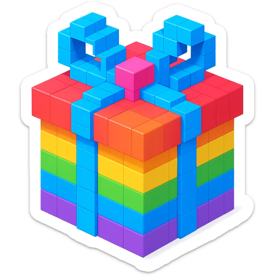Rainbow gift sticker