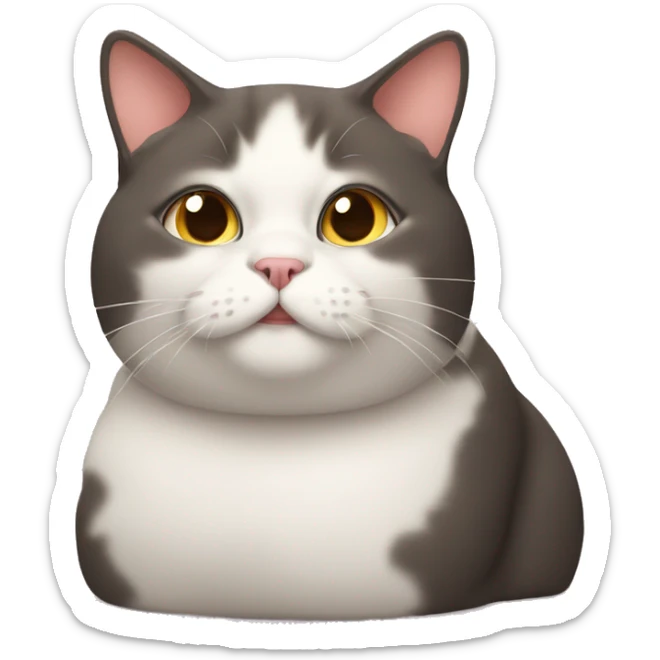 Fat cat sticker