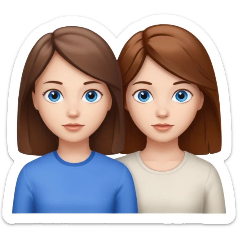 two sisters – Sonya and Taya (there is a general similarity, but they look different) sticker