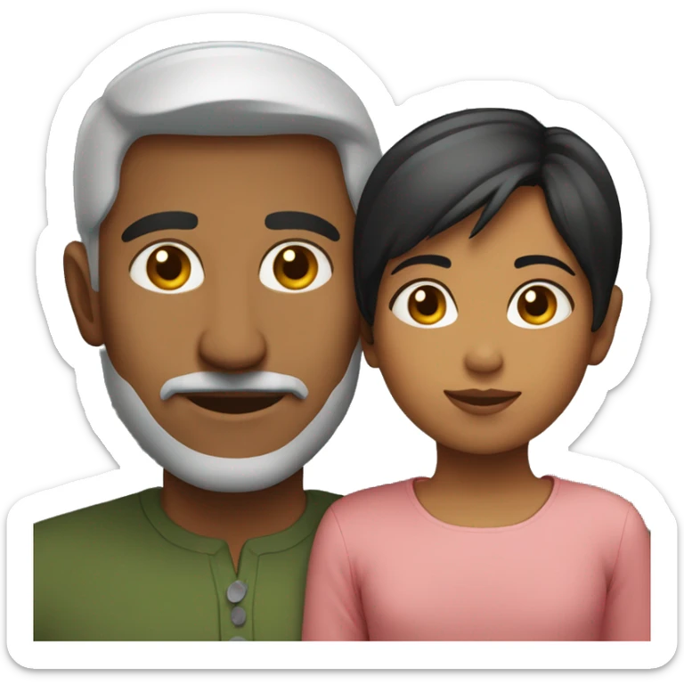 Bangladeshi Man 33 with Daughter Short hair no facial   sticker