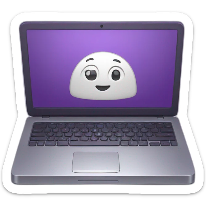 Purple laptop sticker