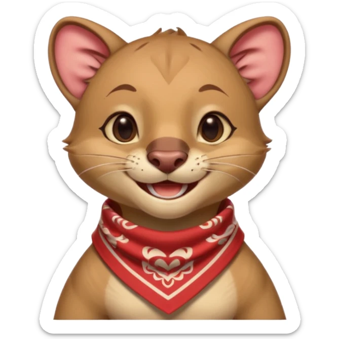 Animal fossa in bandana from league of legends laughing emoticon sticker
