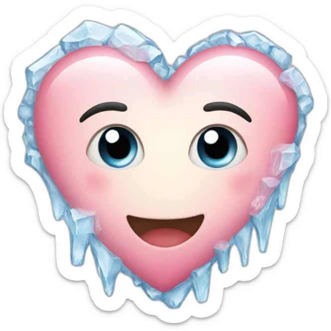 Heart ice sticker
