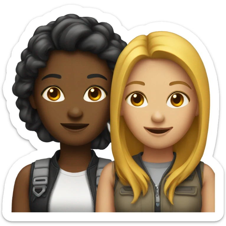 two tech girls sticker