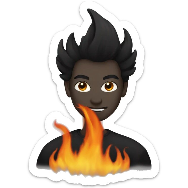 black flames sticker