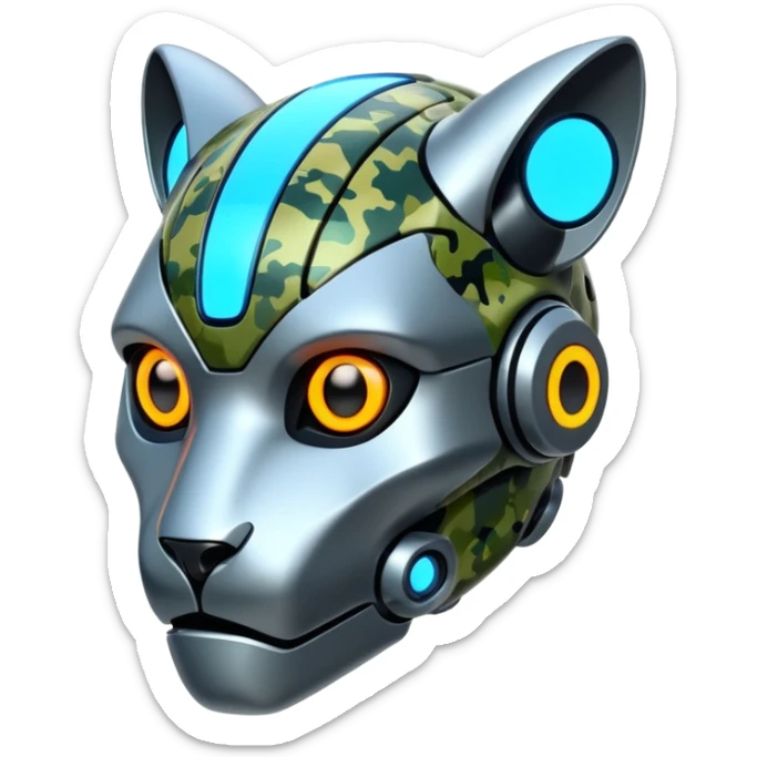 Modern Futuristic Cyber-Greymon-Greninja-Salandit-Pokémon-Digimon-Fakémon-fusion-hybrid-creature sticker