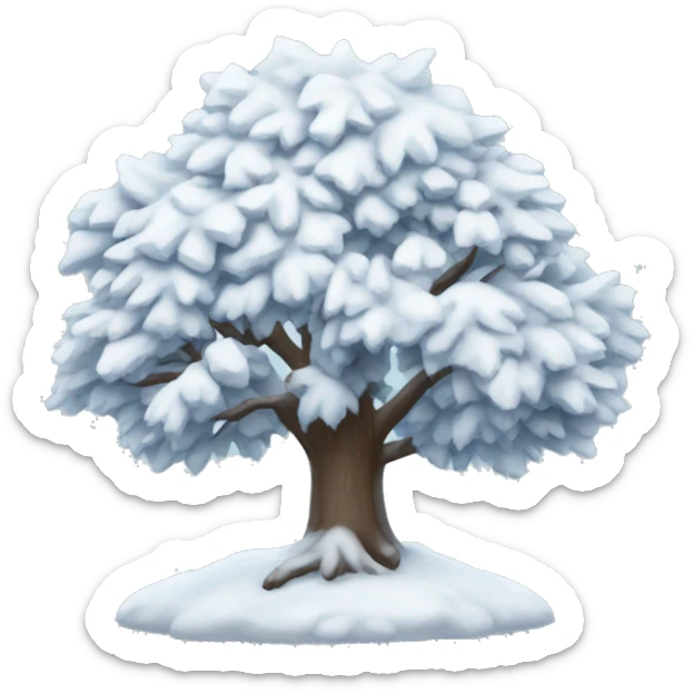snowy tree sticker