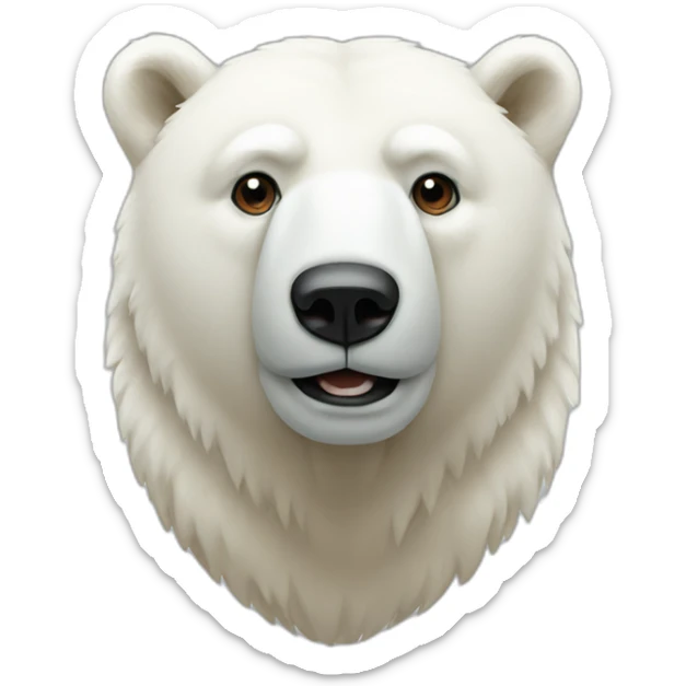 Polar bear with a tan sticker