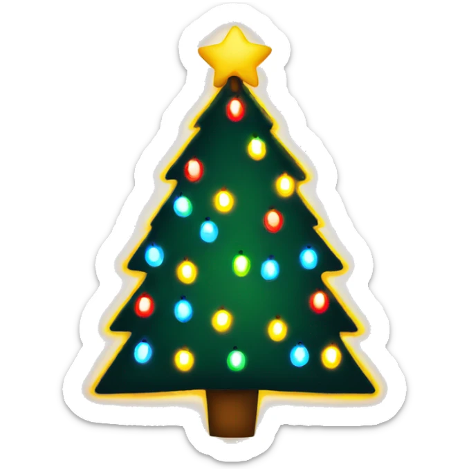 Christmas lights sticker