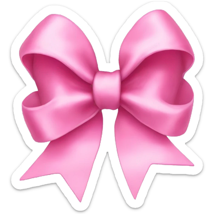 Pink bow sticker