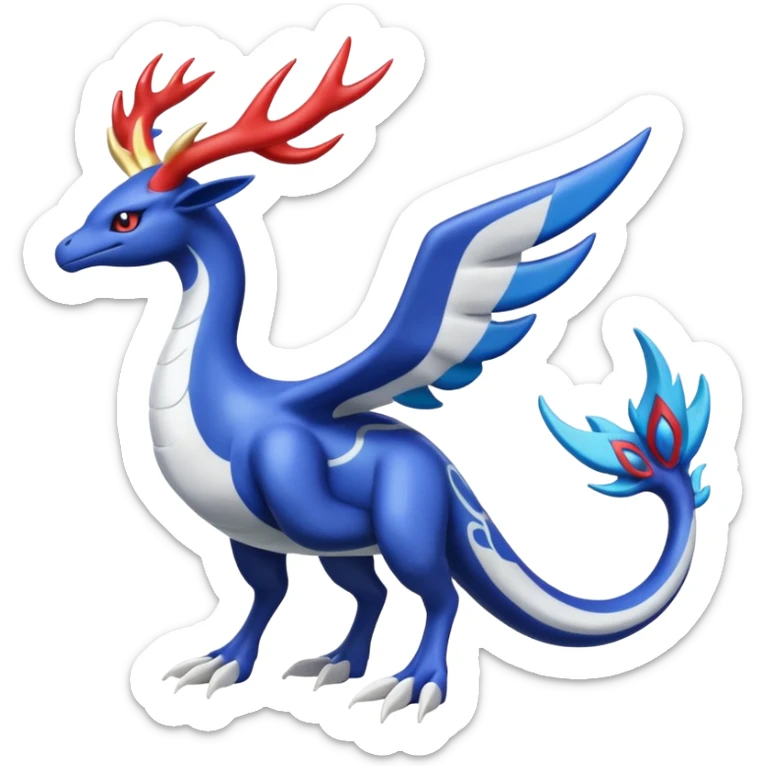 Xerneas-Kyogre-Kyurem-Lugia-Fakémon-hybrid-creature (full body)  sticker