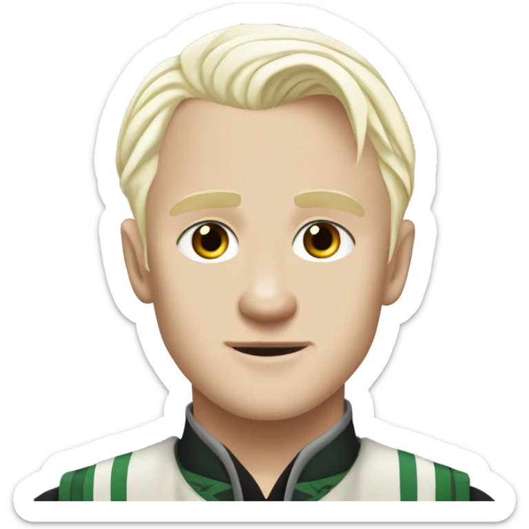 Draco Malfoy, he has platinum blonde hair, pale skin, and grey eyes sticker