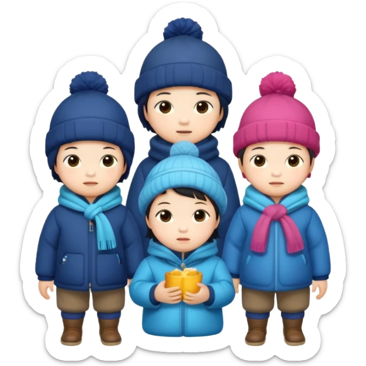 japanese toddlers 
"“Winter Health for Kids: The Role of Vitamin D and Sunlight”
→ Educational and visual – highlight GoCLN Kids line." sticker